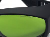 Защитные очки для лазера (зеленые)